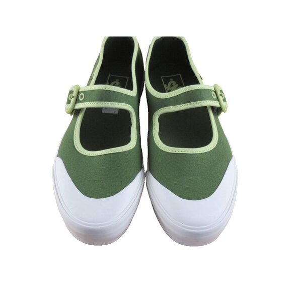 Vans Women's Mary Jane Ballerina Green White Canvas adjustable Shoes Size 8 NIB - Picture 3 of 7